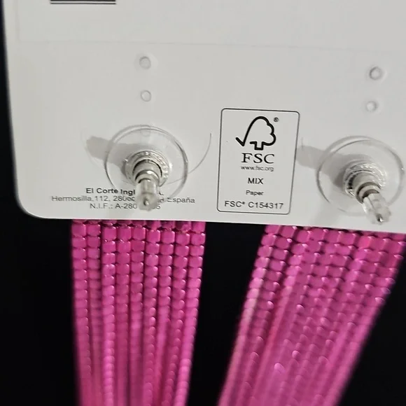 Elegant Pink Sparkle Dangle Earrings Elegant Wear Special Ocassion Luxury - Picture 5 of 6